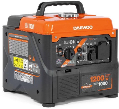 AGREGAT PRĄDOTWÓRCZY INWERTOROWY DAEWOO GDA 1400i 1.2kW AGREGAT PRĄDOTWÓRCZY INWERTOROWY DAEWOO GDA 1400i 1.2kW