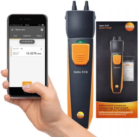 Manometr różnicowy Testo 510i SmartSonda Manometr różnicowy Testo 510i SmartSonda