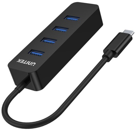 Unitek H1117B Hub USB-C, 4 porty USB 3.1, aktywny, 10 W Unitek H1117B Hub USB-C, 4 porty USB 3.1, aktywny, 10 W
