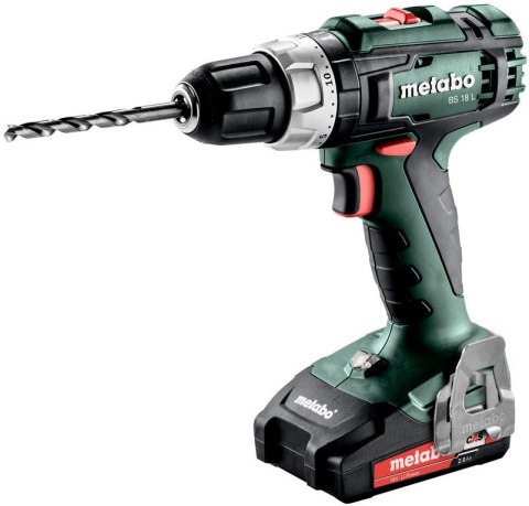 Wiertarko-Wkrętarka akumulatorowa Metabo BS 18 L 2x2ah, ładowarka Wiertarko-Wkrętarka akumulatorowa Metabo BS 18 L 2x2ah, ładowarka
