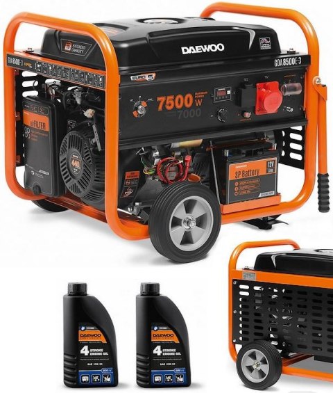 ZESTAW AGREGAT PRĄDOTWÓRCZY DAEWOO GDA 8500E-3 7.5kW + 2x GENERATOR OIL SAE 10W-30 DWO 600 ZESTAW AGREGAT PRĄDOTWÓRCZY DAEWOO GDA 8500E-3 7.5kW + 2x GENERATOR OIL SAE 10W-30 DWO 600
