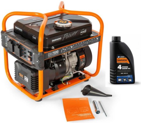 ZESTAW AGREGAT PRĄDOTWÓRCZY INWERTOROWY DAEWOO GDA 2500i 2.0kW + GENERATOR OIL SAE 10W-30 DWO 600 ZESTAW AGREGAT PRĄDOTWÓRCZY INWERTOROWY DAEWOO GDA 2500i 2.0kW + GENERATOR OIL SAE 10W-30 DWO 600