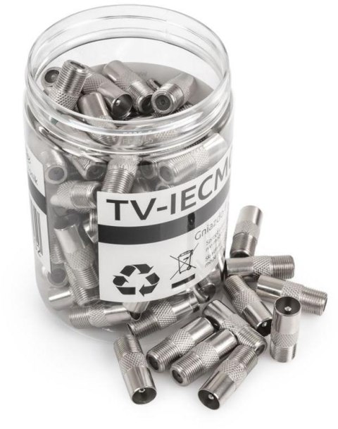 Gniazdo F / Wtyk TV Spacetronik TV-IECM01 100 szt. (23731) Gniazdo F / Wtyk TV Spacetronik TV-IECM01 100 szt. (23731)