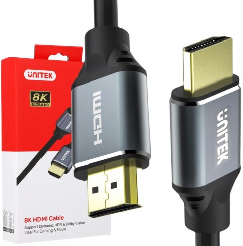 Kabel HDMI Unitek C137W 2.1 8K, UHD, 1,5m Kabel HDMI Unitek C137W 2.1 8K, UHD, 1,5m