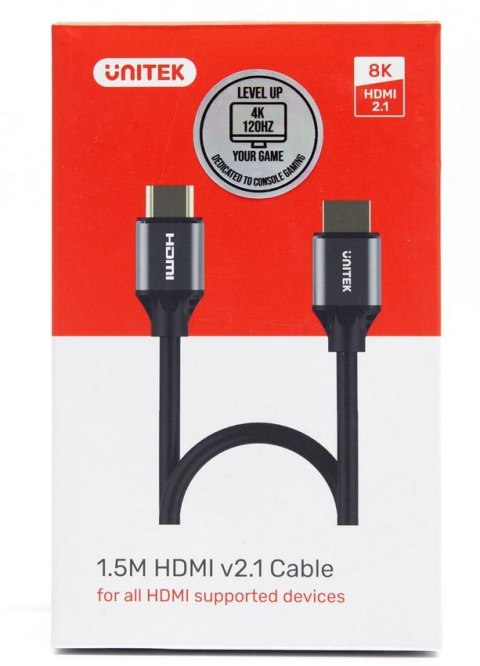 Kabel HDMI Unitek C137W 2.1 8K, UHD, 1,5m Kabel HDMI Unitek C137W 2.1 8K, UHD, 1,5m