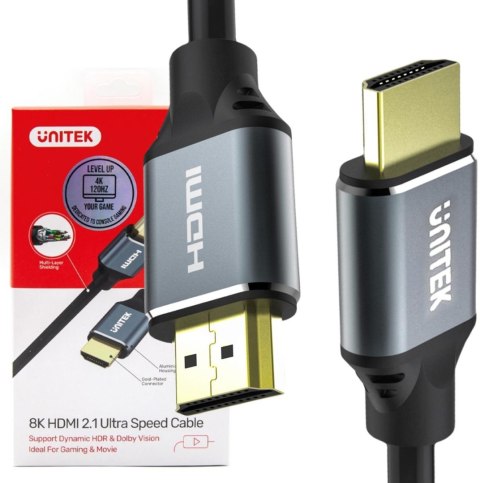 Kabel HDMI Unitek C138W 2.1 8K UHD 2m Kabel HDMI Unitek C138W 2.1 8K UHD 2m