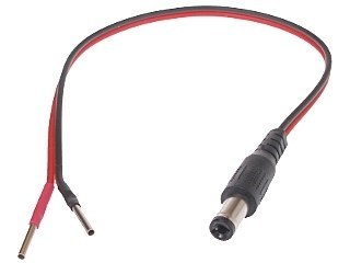 WTYK ZASILAJĄCY NA PRZEWODZIE 2.1/5.5mm WTYK ZASILAJĄCY NA PRZEWODZIE 2.1/5.5mm
