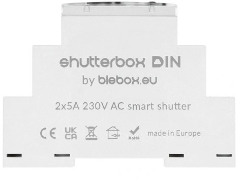 Moduł sterowania roletami shutterbox din Blebox Moduł sterowania roletami shutterbox din Blebox