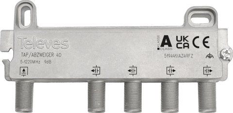 Odgałęźnik końcowy F 4D Televes 5...1220MHz 9dB ref. 519441 Odgałęźnik końcowy F 4D Televes 5...1220MHz 9dB ref. 519441