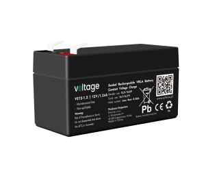 Akumulator AGM Voltage 12V 1,2Ah VE12-1.2 (Żywotność 6-9 lat)