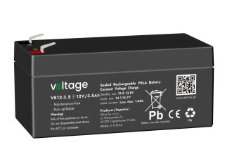 Akumulator AGM Voltage 12V 3,5Ah VE12-3.5 (Żywotność 6-9 lat)