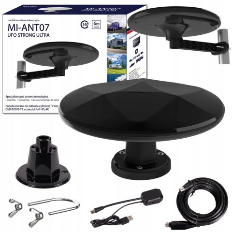 Antena DVB-T2 Mistral MI-ANT07 UFO - CZARNA Antena DVB-T2 Mistral MI-ANT07 UFO - CZARNA