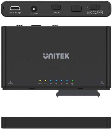 Unitek S1222A Mostek / stacja klonująca dyski SATA i M.2 Unitek S1222A Mostek / stacja klonująca dyski SATA i M.2