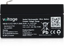 Akumulator AGM Voltage 12V 1,2Ah VE12-1.2 (Żywotność 6-9 lat)