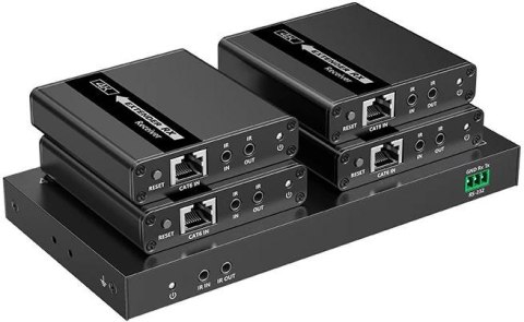 Rozgałęźnik/extender 1x4 HDMI na LAN 4K@30Hz Spacetronik SPH-RL24 Rozgałęźnik/extender 1x4 HDMI na LAN 4K@30Hz Spacetronik SPH-RL24