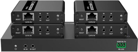 Rozgałęźnik/extender 1x4 HDMI na LAN 4K@30Hz Spacetronik SPH-RL24 Rozgałęźnik/extender 1x4 HDMI na LAN 4K@30Hz Spacetronik SPH-RL24