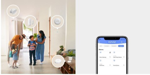 Zestaw Smart Home EZVIZ B1 Zigbee WiFi 2 Czujniki Zestaw Smart Home EZVIZ B1 Zigbee WiFi 2 Czujniki