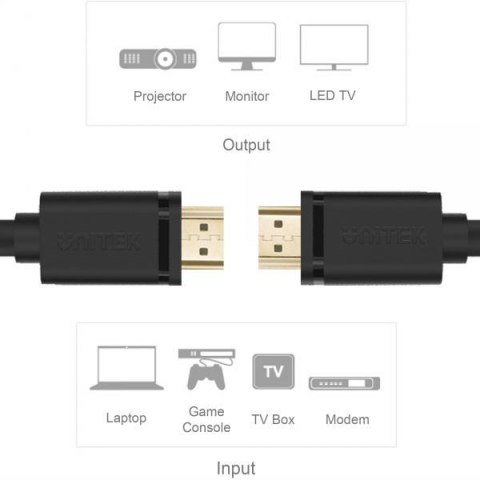 Kabel HDMI Unitek HDMI 2.0, 4K 60Hz, 1m Kabel HDMI Unitek HDMI 2.0, 4K 60Hz, 1m