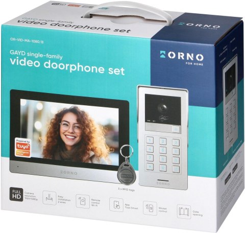 Wideoodomofon 2 żyłowy ORNO OR-VID-MA-1080/B Wideoodomofon 2 żyłowy ORNO OR-VID-MA-1080/B