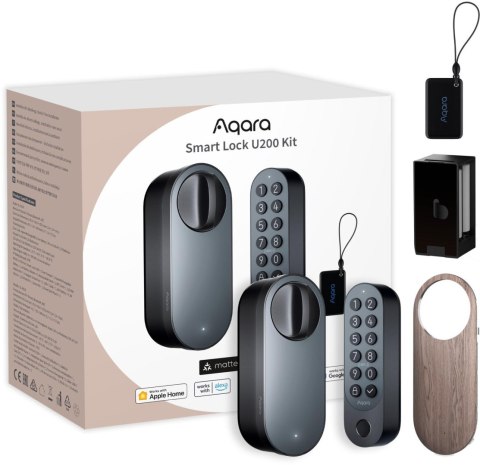 Aqara Smart Lock U200 Kit Czarny | Inteligentny zamek do drzwi | Aqara Smart Lock U200 Kit Czarny | Inteligentny zamek do drzwi |