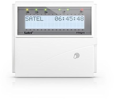 SATEL Manipulator LCD (białe podświetlenie, czytnik kart zbliżeniowych 125 kHz) INT-KLCDR-W SATEL Manipulator LCD (białe podświetlenie, czytnik kart zbliżeniowych 125 kHz) INT-KLCDR-W