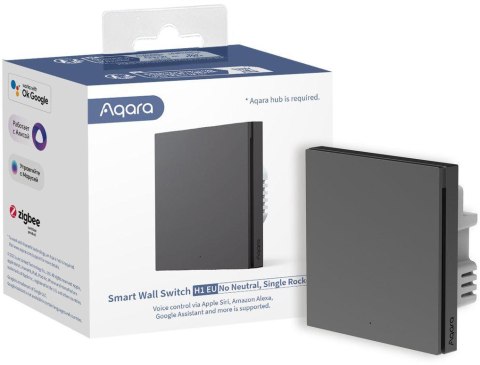 Aqara Smart Wall Switch H1 Szary pojedynczy bez neutrala Aqara Smart Wall Switch H1 Szary pojedynczy bez neutrala