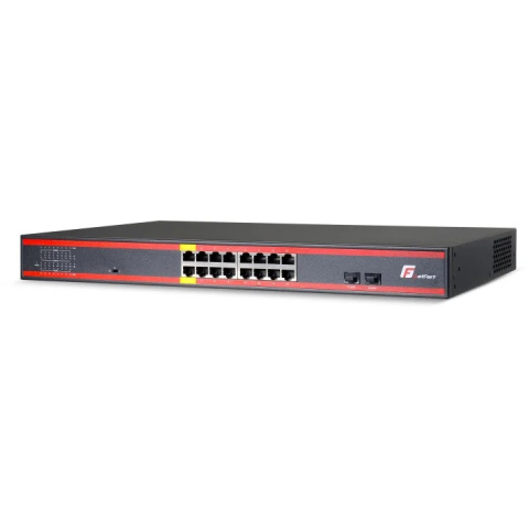 SWITCH POE GETFORT 16GE+2SFP Gigabit 300W SWITCH POE GETFORT 16GE+2SFP Gigabit 300W