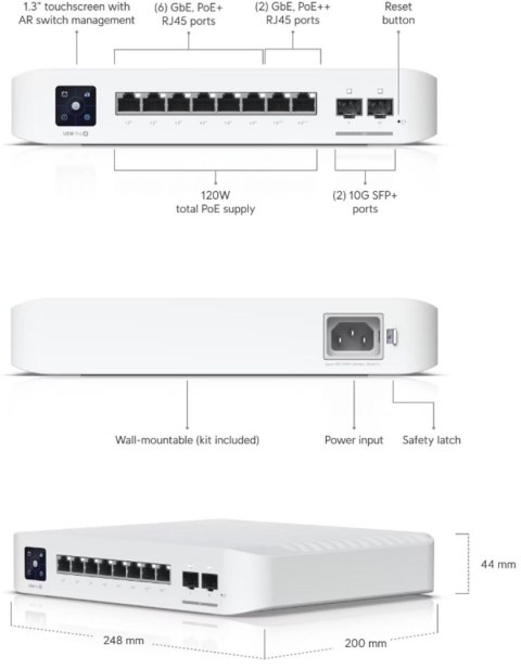 UBIQUITI UNIFI SWITCH (USW-Pro-8-POE) UBIQUITI UNIFI SWITCH (USW-Pro-8-POE)