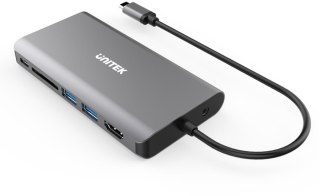 Hub USB-C Unitek D1019B 3.1 8w1 z Power Delivery 100W