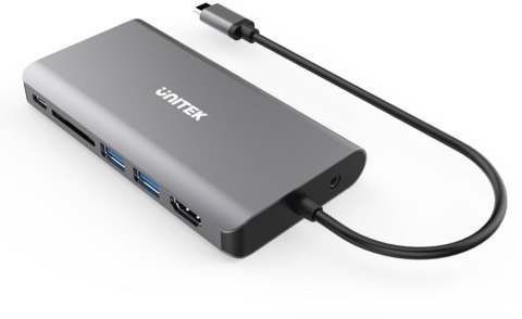 Unitek D1019B Hub USB-C 3.1 8w1 z Power Delivery 100W Unitek D1019B Hub USB-C 3.1 8w1 z Power Delivery 100W