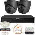 Zestaw monitoringu IP BCS Point 2x Kamera BCS-P-EIP28FWR3-Ai2-G Rejestrator z dyskiem 1TB Zestaw monitoringu IP BCS Point 2x Kamera BCS-P-EIP28FWR3-Ai2-G Rejestrator z dyskiem 1TB
