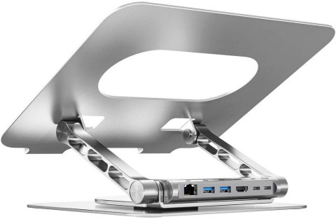Unitek Podstawka pod laptop z odłączanym hubem USB-C HDMI 1,4, 4K PD 100W Unitek Podstawka pod laptop z odłączanym hubem USB-C HDMI 1,4, 4K PD 100W