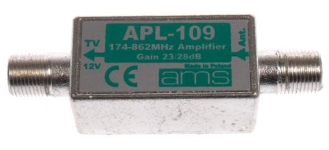 Wzmacniacz ant. APL-109e 27/29dB ekranowany Wzmacniacz ant. APL-109e 27/29dB ekranowany