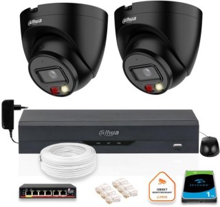 Zestaw monitoringu IP Dahua 2 Kamery IP 4mpx dysk twardy