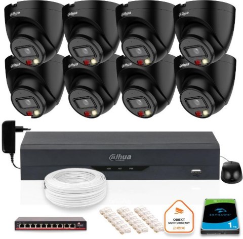 ZESTAW 8 Kamer IP Dahua 4mpx IPC-HDW1439V-A-IL-BLACK + DYSK 1TB ZESTAW 8 Kamer IP Dahua 4mpx IPC-HDW1439V-A-IL-BLACK + DYSK 1TB
