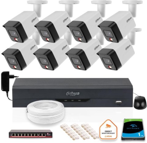 ZESTAW 8 Kamer IP Dahua 6mpx IPC-HFW1639TC-A-IL-0280B-S6 + DYSK 1TB ZESTAW 8 Kamer IP Dahua 6mpx IPC-HFW1639TC-A-IL-0280B-S6 + DYSK 1TB