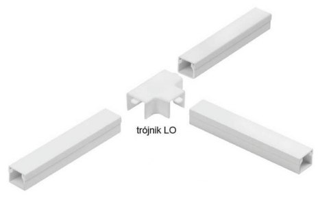 Osprzęt do listew elektroinstalacyjnych, trójnik BIAŁY LO 20x14 (1szt.) Osprzęt do listew elektroinstalacyjnych, trójnik BIAŁY LO 20x14 (1szt.)