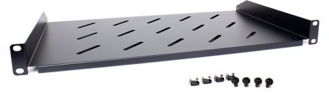 Półka rackowa uniwersalna Getfort 19 cali 1U 270mm Czarna Półka rackowa uniwersalna Getfort 19 cali 1U 270mm Czarna