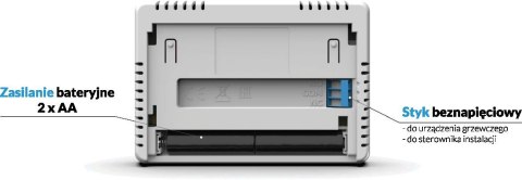 Przewodowy regulator pokojowy biały T-4.1 Tech sterowniki Przewodowy regulator pokojowy biały T-4.1 Tech sterowniki