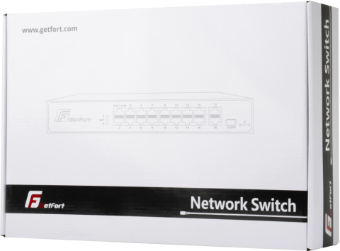 SWITCH POE GETFORT 16FE+2GE+1SFP 200W SWITCH POE GETFORT 16FE+2GE+1SFP 200W