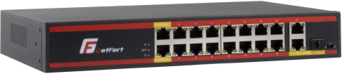 SWITCH POE GETFORT 16FE+2GE+1SFP 200W SWITCH POE GETFORT 16FE+2GE+1SFP 200W