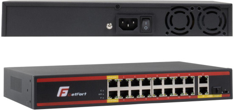 SWITCH POE GETFORT 16FE+2GE+1SFP 200W SWITCH POE GETFORT 16FE+2GE+1SFP 200W