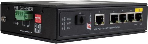 SWITCH POE GETFORT PRZEMYSŁOWY POE 4GE+1GE+1SFP (-40/80) SWITCH POE GETFORT PRZEMYSŁOWY POE 4GE+1GE+1SFP (-40/80)