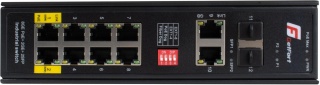 SWITCH POE GETFORT PRZEMYSŁOWY POE 8GE+2GE+2SFP (-40/80)