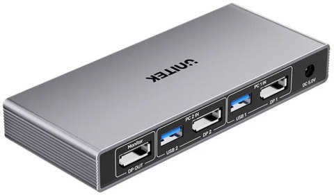 Unitek Przełącznik KVM 8K@60Hz USB 3.0 5Gbps DP Unitek Przełącznik KVM 8K@60Hz USB 3.0 5Gbps DP