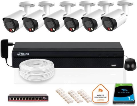 Zestaw monitoringu IP DAHUA 6x kamera IPC-HFW2849S-S-IL-0280B 8MPX Zestaw monitoringu IP DAHUA 6x kamera IPC-HFW2849S-S-IL-0280B 8MPX