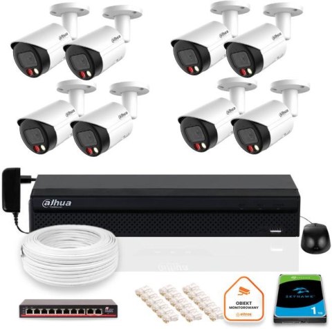 Zestaw monitoringu IP DAHUA 8x kamera IPC-HFW2849S-S-IL-0280B 8MPX Zestaw monitoringu IP DAHUA 8x kamera IPC-HFW2849S-S-IL-0280B 8MPX