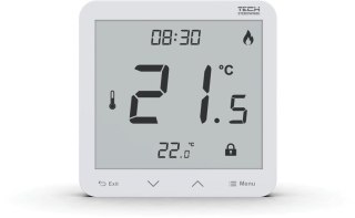 Przewodowy regulator pokojowy biały R-10S PLUS Tech Sterowniki