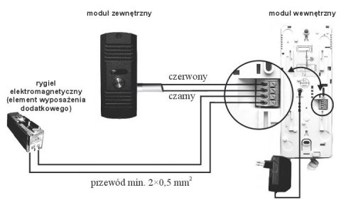 DOMOFON EURA ADP-20A3 Grafitowo Biały DOMOFON EURA ADP-20A3 Grafitowo Biały
