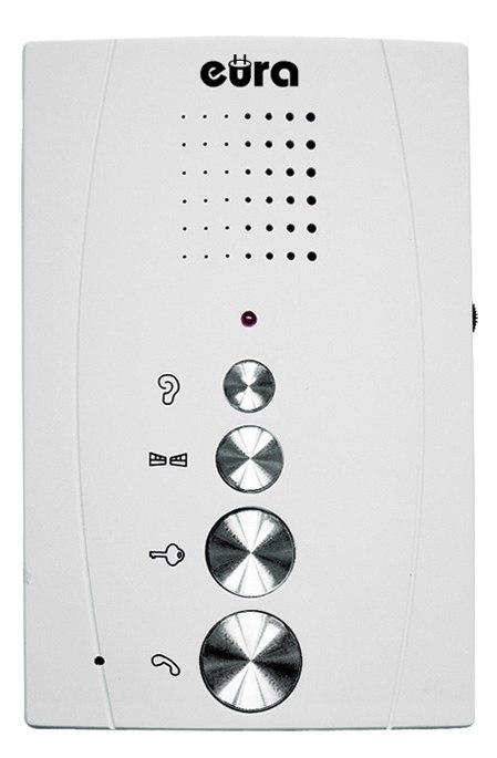 DOMOFON ''EURA'' ADP-51A3 ''DIFESA'' - 1-rodzinny, 2 unifony, interkom, biały DOMOFON ''EURA'' ADP-51A3 ''DIFESA'' - 1-rodzinny, 2 unifony, interkom, biały